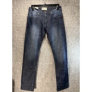 Free Planet Men's Slim Straight Jeans Blue Denim Pants 32X32 NWT